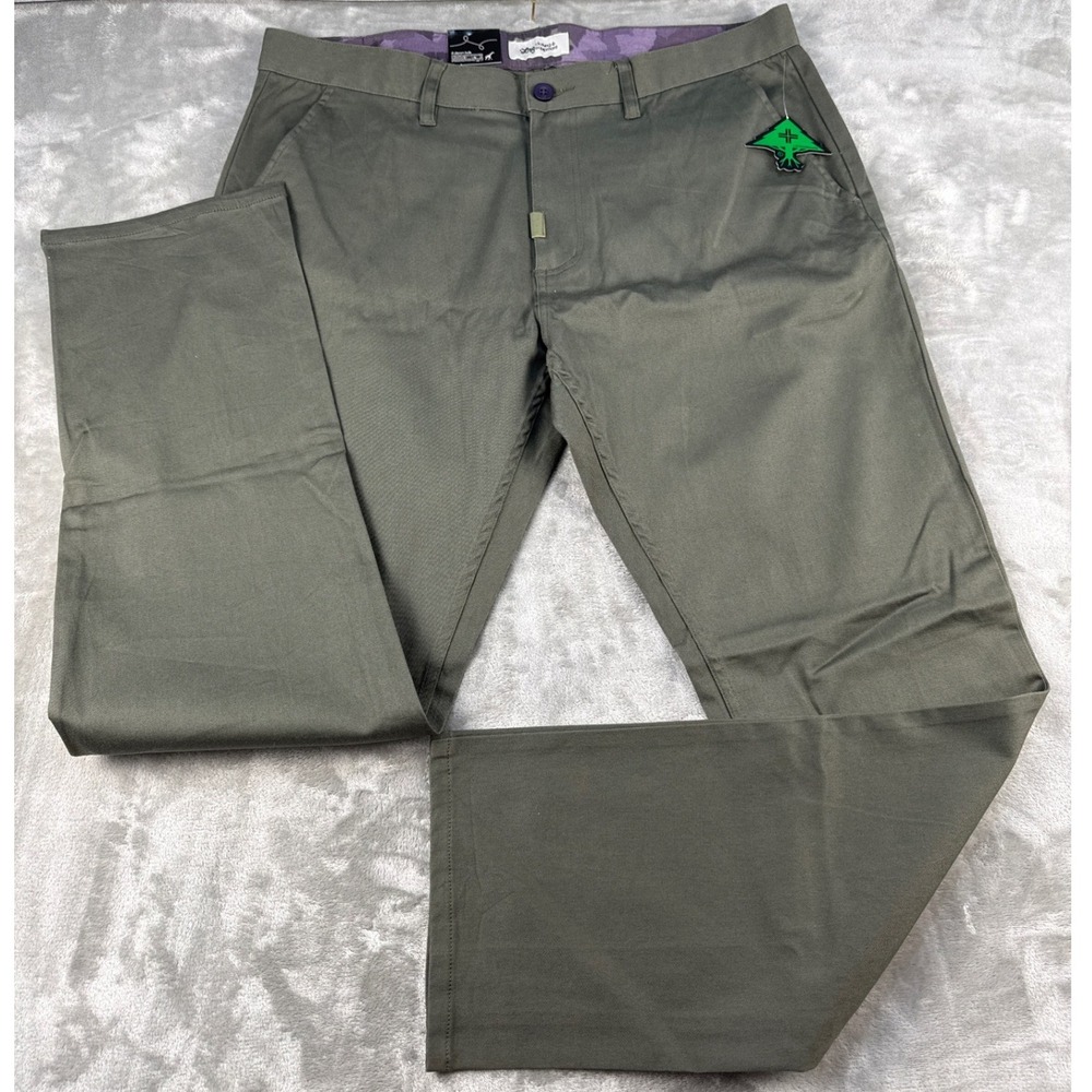 LRG Mens True Straight Fit Chino Pants Olive Green Size 40 NWT
